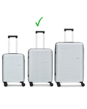 Carlton Alton 66cm 8 Wheel Hard Top Trolley-Grey, ALTON66GY