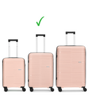 Carlton Alton 66cm 8 Wheel Hard Top Trolley-Peach, ALTON66PK