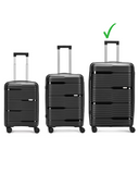 Carlton Alton 76cm 8 Wheel Hard Top Trolley-Black, ALTON76BK