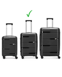 Carlton Alton 66cm 8 Wheel Hard Top Trolley-Black, ALTON66BK