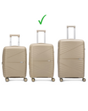 Carlton Hertford 66cm 8 Wheel Hard Top Trolley-Champagne, HERTFORD66CPA