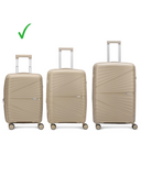 Carlton Hertford 55cm 8 Wheel Hard Top Trolley-Champagne, HERTFORD55CPA