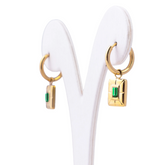 Lee Cooper Women's Earings - Gold/Green, LC.E.01784.170