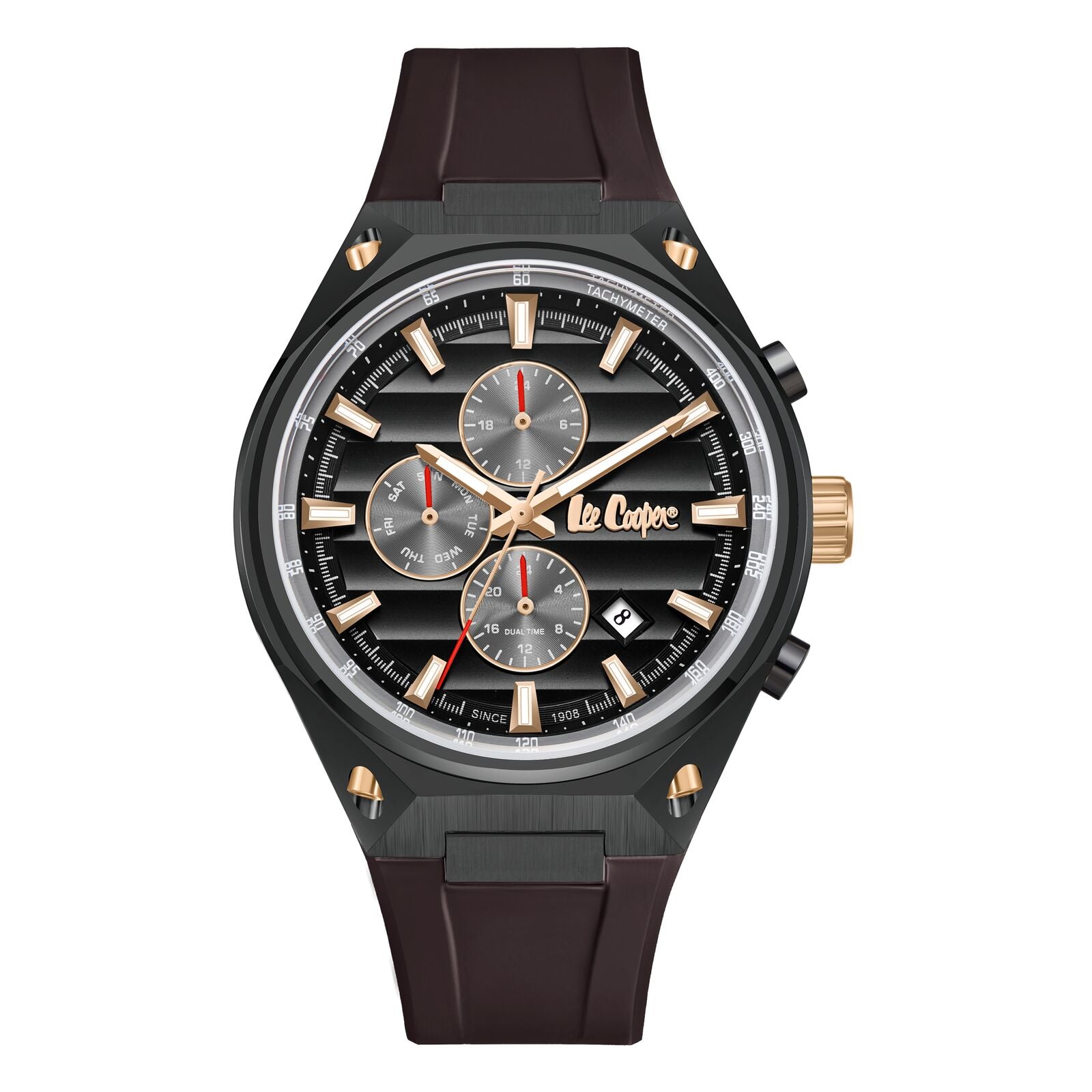 Lee Cooper, Men's, Analog Watch, Black Dial, LE-LC08063.061