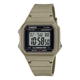 Casio Men's Digital Watch, Beige Dial With Green Resin Band, W-217H-5AVDF | Kewalrams Bahrain