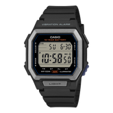 Casio W-738H-1AVDF Men's Digital Watch Grey Dial with Black Resin Strap and Vibration Alarm