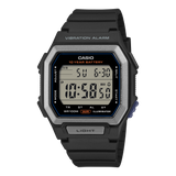 Casio W-738H-1AVDF Men's Digital Watch Grey Dial with Black Resin Strap and Vibration Alarm