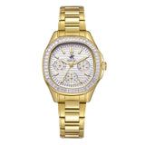 Beverly Hills Polo Club Women's Watch Analog White Dial with Gold Stainless Steel Band, BP3701C.130
