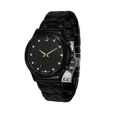 Alfajr Islamic Prayer Womens Watch Analog Black Dial With Black Stainless Steel Band, WA-32BLACKSHINING