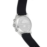 Alfajr Islamic Prayer Mens Watch Ana-Digital Black Dial With Black Rubber Strap, WH-24SILVERRUBBER