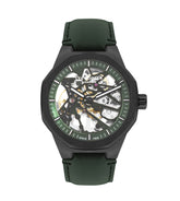 Lee Cooper, Men's, Analog Watch, Green Dial, with Leather Band, LE-LC07904.077