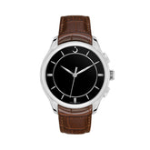 Alfajr Islamic Prayer Mens Watch Ana-Digital Black Dial With Brown Leather Strap, WK-26LS