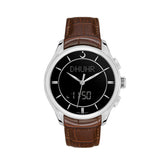 Alfajr Islamic Prayer Mens Watch Ana-Digital Black Dial With Brown Leather Strap, WK-26LS