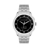 Alfajr Islamic Prayer Mens Watch Ana-Digital Black Dial With Stainless Steel Band, WK-26SS