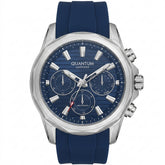 Quantum Men's Chronograph Watch Dark Blue Dial Dark Blue Silicone Band, HNG1281.399
