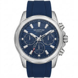 Quantum Men's Chronograph Watch Dark Blue Dial Dark Blue Silicone Band, HNG1281.399