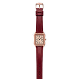 Casio Women's Watch Analog Rose Gold Dial with Maroon Leather Strap, LTP-B190RGL-4BVDF