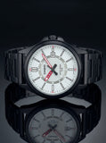 Casio, Men's Analog Watch, White Dial Black Stainless Steel Band, MTP-E700B-7EVDF product image