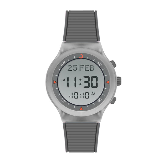 Alfajr Islamic Prayer Unisex Digital Watch With Grey Rubber Strap, WY-16GRAY authentic Alfajr WY-16GRAY Islamic prayer product in Bahrain