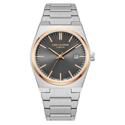 Lee Cooper, Men's, Analog Watch, Silver Dial, with Stainless Steel Band, LE-LC08196.560