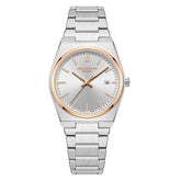 Lee Cooper Women's Watch Analog Silver Dial with Silver Stainless Steel Band, LC08195.530