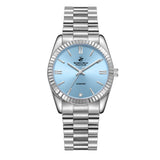 Beverly Hills Polo Club Women's Watch Analog Blue Dial with Silver Stainless Steel Band, BP3172C.300