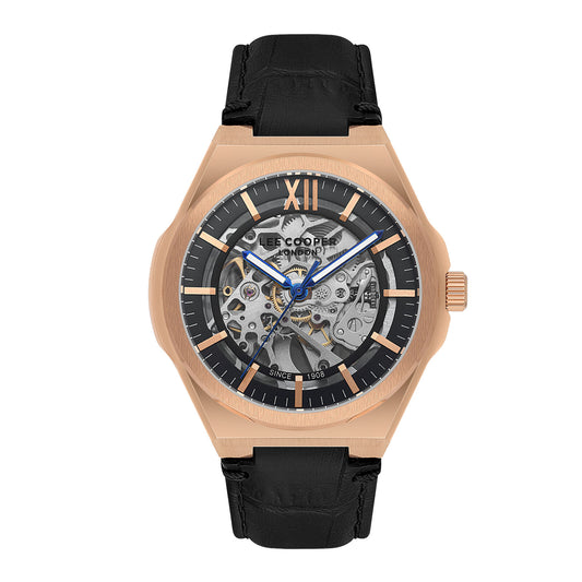 Lee Cooper, Men's, Analog Watch, Black Dial, with Leather Band, LE-LC08050.451