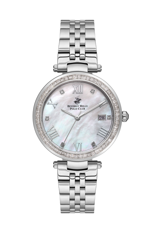 Beverly Hills Polo Club, Men's, Analog Watch, Silver Dial, with Stainless Steel Band, BH-BP3583X.320