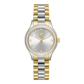 Beverly Hills Polo Club Women's Watch Analog Silver Dial Gold/Silver Stainless Steel Band, BP3639C.230
