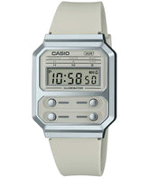 Casio, Men's Watch Digital, Cream Dial Cream Resin Band, A100WEF-8ADF