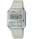Casio, Men's Watch Digital, Cream Dial Cream Resin Band, A100WEF-8ADF