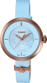 Casio, Women's Watch Analog, Blue Dial Blue Leather band, LTP-E154RL-2ADF