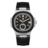 Beverly Hills Polo Club Men's Watch Analog Black Dial with Black Leather Strap, BP3792X.361