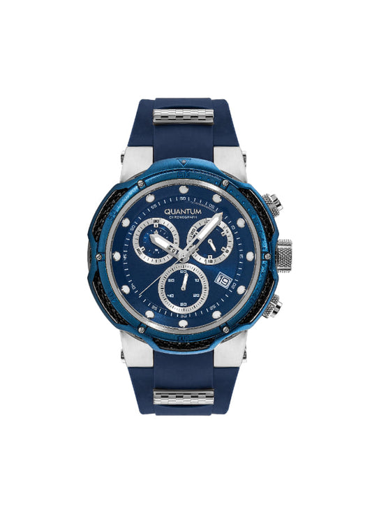 Quantum, Men's, Analog Watch, Blue Dial, with Silicone Band, QU-HNG1051.399