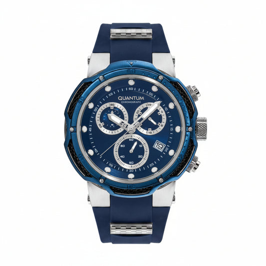 Quantum, Men's, Analog Watch, Blue Dial, with Silicone Band, QU-HNG1051.399