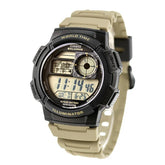 Casio Men's Watch Digital Black Dial With Beige Resin Band, AE-1000W-5AVDF