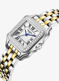 Lee Cooper Women's Analog Watch with Silver Dial and Silver/Gold Stainless Steel Band, LC08398.230