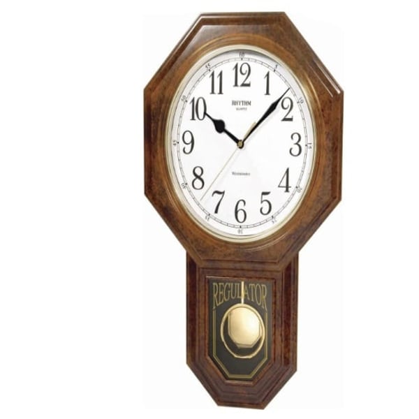 Rhythm Wall Clock, Westminister Chime, Striking & Pendulum, CMJ443NR06