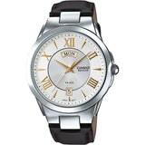 Casio, Men's Watch Beside Collection Analog, Silver Dial Brown Leather Band, , BEM-130L-7AVDF product image