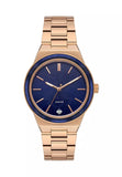 Beverly Hills Polo Club Women's Watch, Analog, Blue Dial, Rose Gold Stainless Steel Strap, BP3584X.490