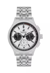 Beverly Hills Polo Club Men's Watch, Analog, Silver Dial, Silver Stainless Steel Strap, BP3556X.330