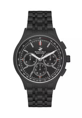 Beverly Hills Polo Club Men's Watch, Analog, Black Dial, Black Stainless Steel Strap, BP3556X.650