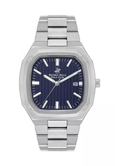 Beverly Hills Polo Club Men's Watch, Analog, Blue Dial, Silver Stainless Steel Strap, BP3547X.390