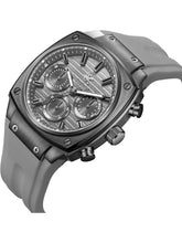 Beverly Hills Polo Club Men's Multifunction Watch with Gunmetal Dial and Grey Silicone Band, BP3778X.066