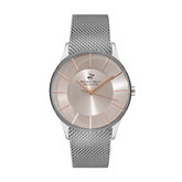Beverly Hills Polo Club Men's Watch, Analog, Silver Dial, Silver Stainless Steel Strap, BP3287X.310