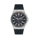 Beverly Hills Polo Club Men's Watch, Analog, Black Dial, Black Rubber Strap, BP3541X.399