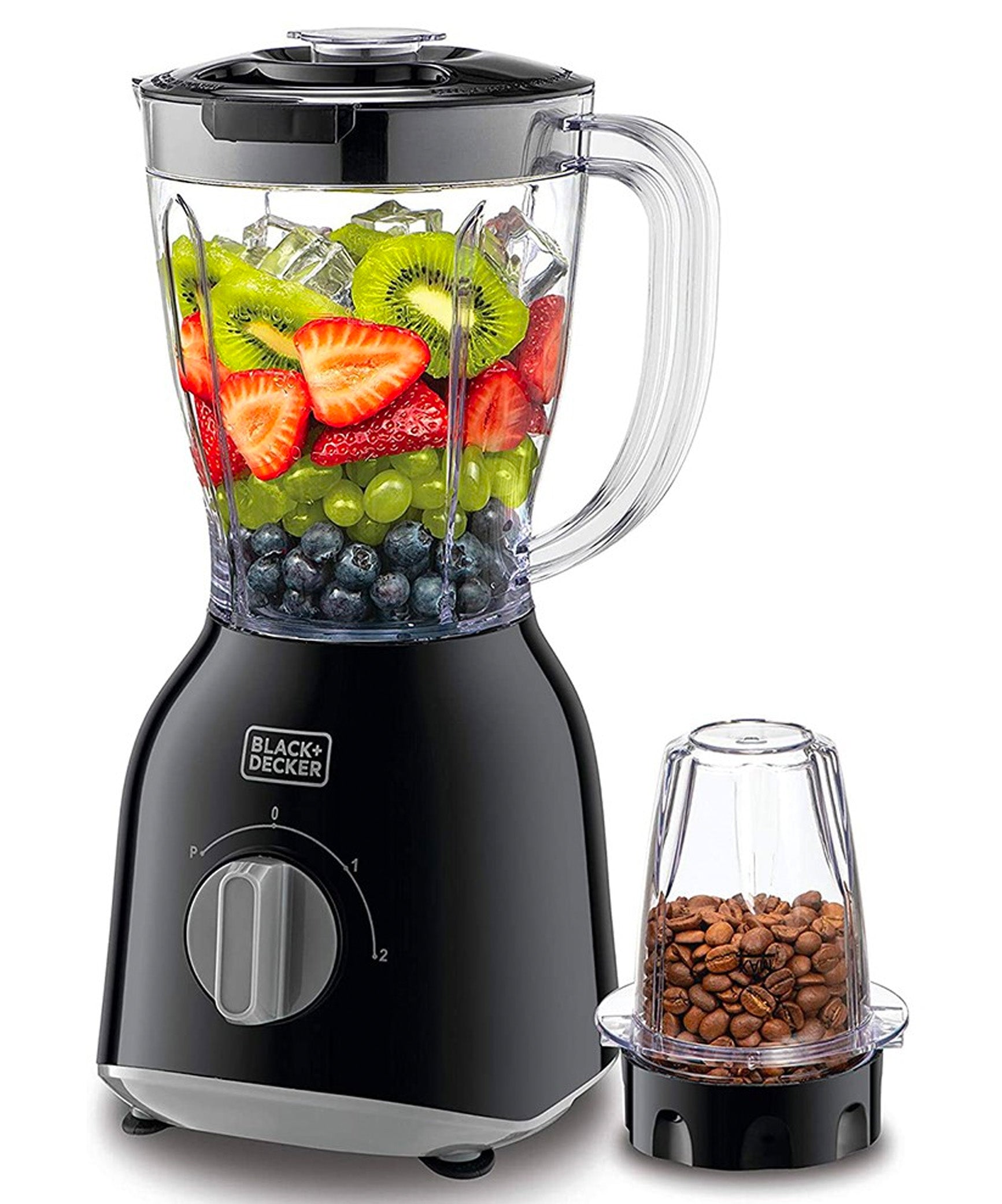 Black+Decker,400W 1.5 Blender with 1 Grinder Mills, & Extra Jar, Black, BX365J-B5
