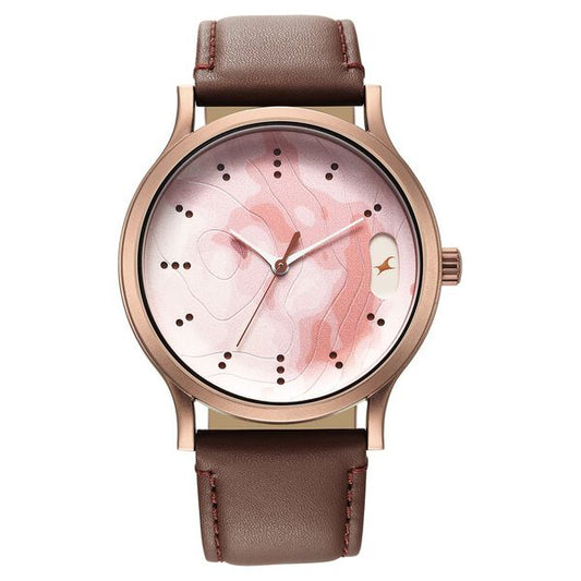 Fastrack, Men's, Analog Watch, Brown Dial, with Leather Band, FA-3296QL02