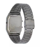 Casio Vintage Unisex Watch Analog-Digital Beige Dial With Metallic Grey Stainless Steel Band, AQ-230GG-9ADF