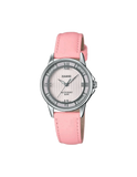 Casio, Women's Watch Fashion Collection Analog, Rose Gold Silver Dial Pink Leather Band, LTP-1391L-4A2VD